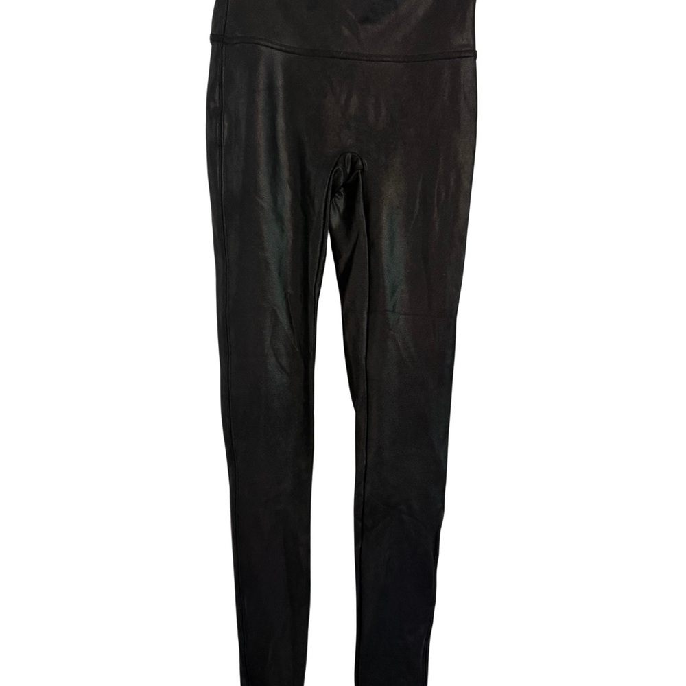 SPANX Black Leggings (faux leather) size Small